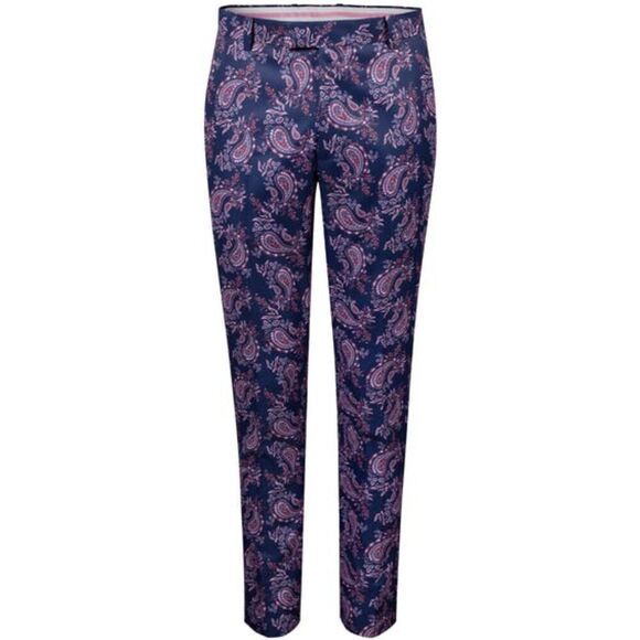 G/FORE Men’s Printed Paisley Golf Pants Size 32 x 32 Purple Blue Pink - Picture 1 of 11